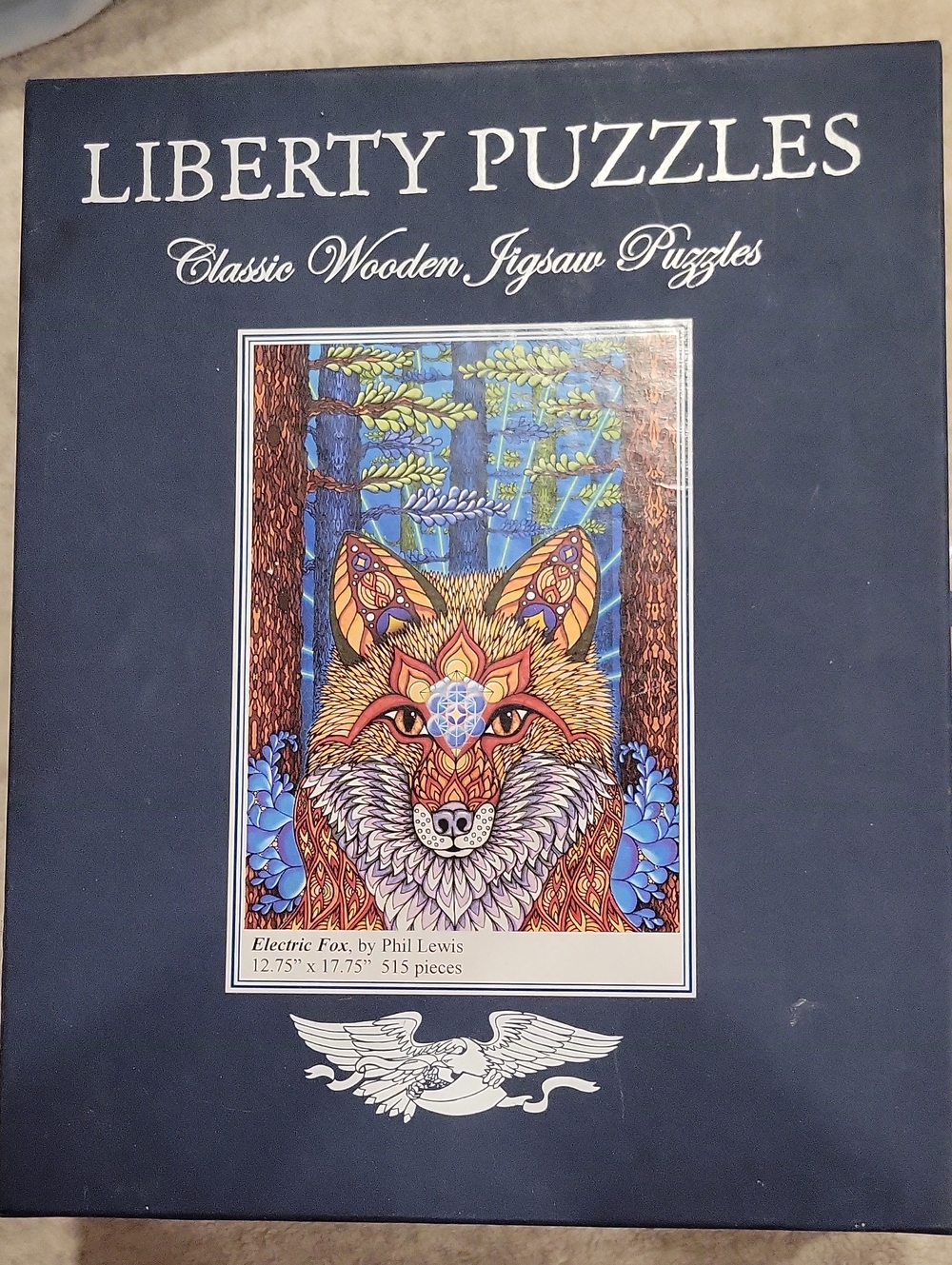 515 Puzzle, Liberty Puzzles, Electric Fox By Phil Lewis, 12.75" X 17.75"